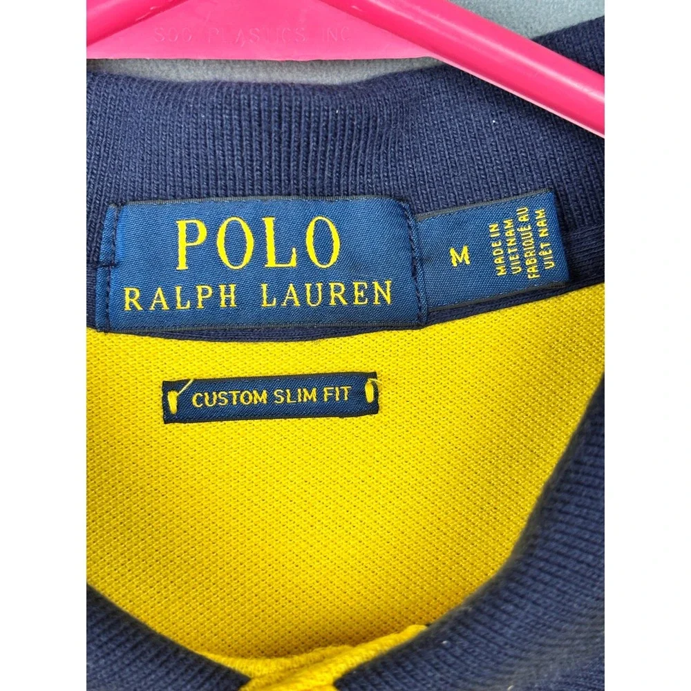 Polo Ralph Lauren Brasil Custom Slim Fit Polo Shirt Yellow Mens Medium